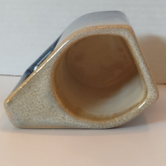 COFFEE Latte MUG TEA CUP MUG Art Deco Pottery Blue Glaze - Picture 4 of 7